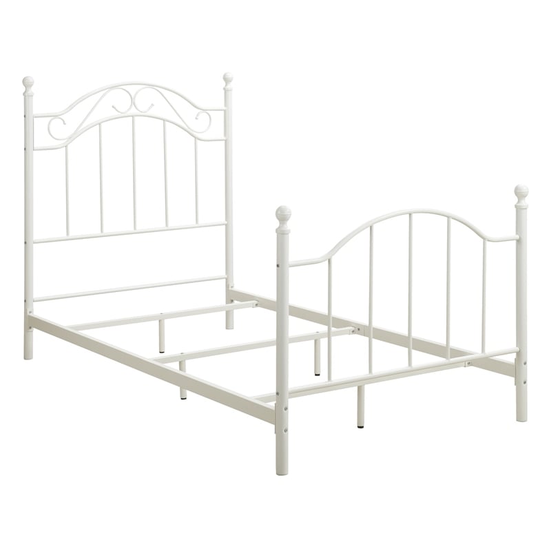 Dorel Living Winnie Twin Metal Bed in White