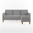 Novogratz Bowen Sectional Sofa L-Shaped Couch in Grey
