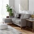 Novogratz Bowen Sectional Sofa L-Shaped Couch in Grey