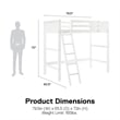 Dorel Living Moon Bay Twin Loft Bed in Black