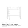 Dorel Living Moon Bay Twin Loft Bed in Black