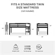 Dorel Living Milton Junior Twin Loft Bed in Black