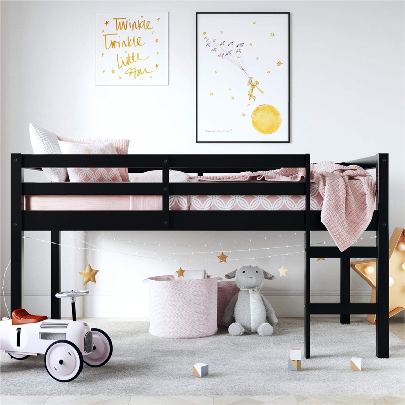 Dorel Living Milton Junior Twin Loft Bed in Blue