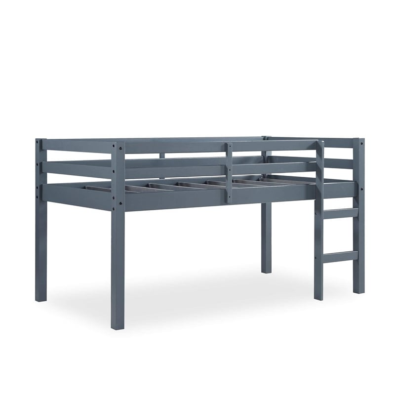 Dorel Living Milton Junior Twin Loft Bed in Gray
