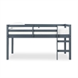 Dorel Living Milton Junior Twin Loft Bed in Gray