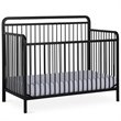 Baby Relax Traditional Juniper 4-in-1 Convertible Metal Crib in Matte Black
