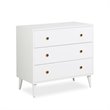 Novogratz Mid-Century Harper Wood 3-Drawer Storage Dresser Organizer in White