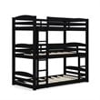 Dorel Living Sierra Triple Floor Bunk Bed in Black