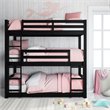Dorel Living Sierra Triple Floor Bunk Bed in Black