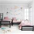 Dorel Living Sierra Triple Floor Bunk Bed in Black