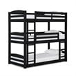 Dorel Living Sierra Triple Floor Bunk Bed in Black