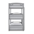 Dorel Living Sierra Triple Floor Wooden Bunk Bed in Gray