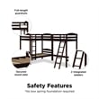 Dorel Living Clearwater Triple Bunk Bed in Espresso