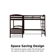 Dorel Living Clearwater Triple Bunk Bed in Espresso