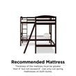 Dorel Living Clearwater Triple Bunk Bed in Espresso