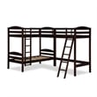 Dorel Living Clearwater Triple Bunk Bed in Espresso