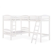 Dorel Asia Clearwater Transitional Wood Triple Bunk Bed in White