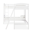 Dorel Asia Clearwater Transitional Wood Triple Bunk Bed in White