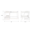Dorel Asia Clearwater Transitional Wood Triple Bunk Bed in White