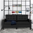 Dorel Living Office Reception Sofa in Black