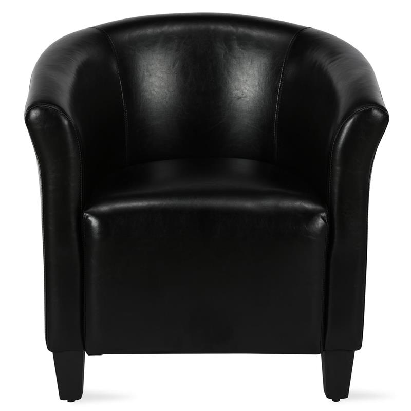 Dorel Living Bermuda Accent Office Reception Chair in Black Cymax