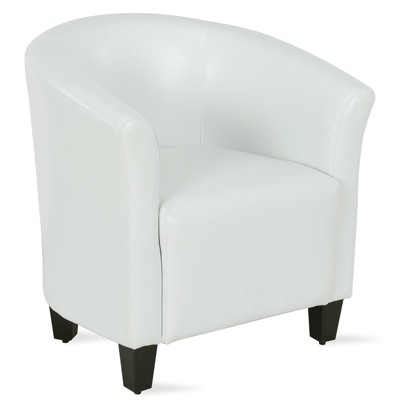 Dorel Living Bermuda Accent Office Reception Chair in White Cymax