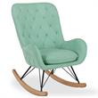 Baby Relax Mid-Century Echo Nursery Wood Rocker Chair in Teal