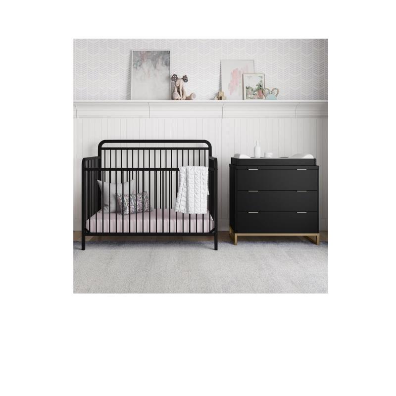 crib and changing table dresser set