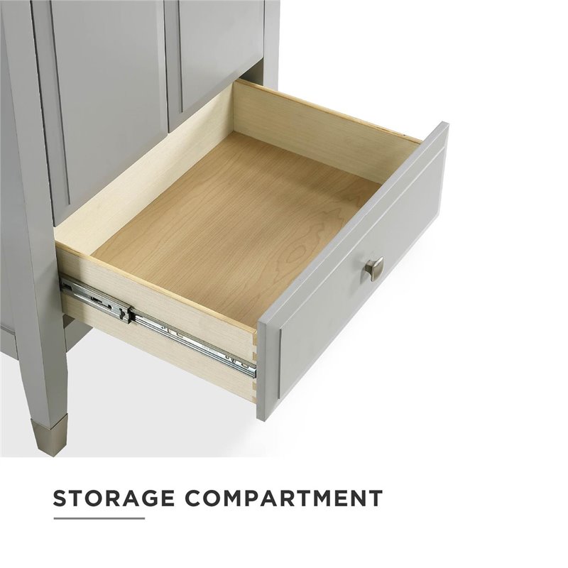 Dorel Living Metcalfe 24 Inch Bathroom Vanity with Sink in Gray