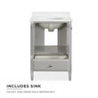 Dorel Living Metcalfe 24 Inch Bathroom Vanity with Sink in Gray