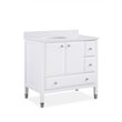 Dorel Living Metcalfe 36 Inch Bathroom Vanity with Sink in White