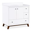 Dorel Living Bleeker 36 Inch Bathroom Vanity with Sink in White