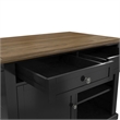Dorel Living Kelsey Kitchen Island with 2 Stools and Drawers in Black