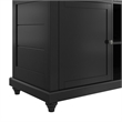 Dorel Living Kelsey Kitchen Island with 2 Stools and Drawers in Black