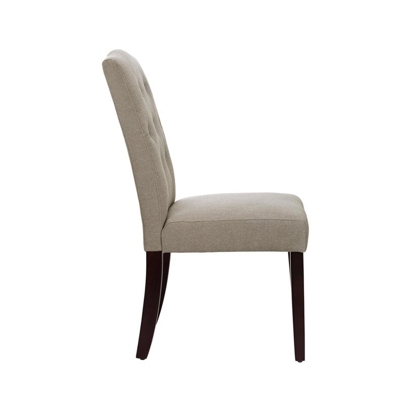 Dorel Living Claudio Tufted Dining or Living Room Accent Chair in Taupe