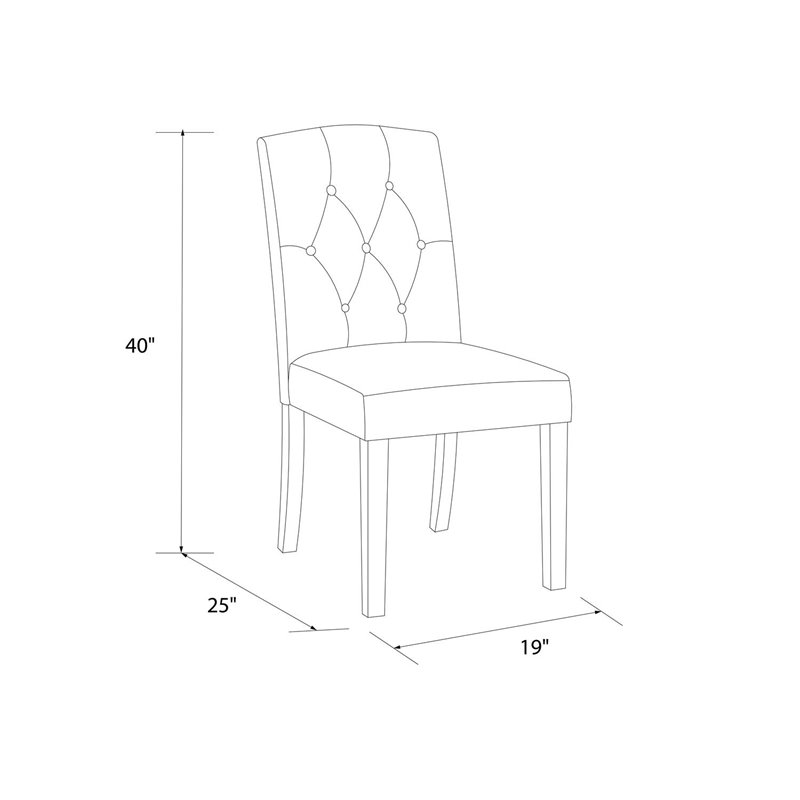 Dorel Living Claudio Tufted Dining or Living Room Accent Chair in Taupe