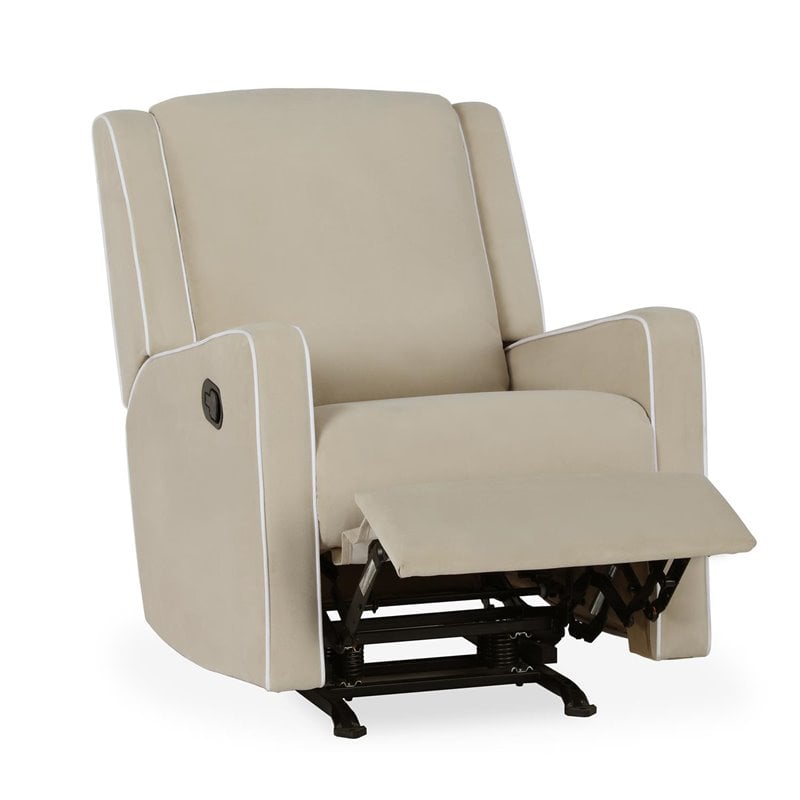 Baby Relax Paisley Rocker Recliner Chair in Beige Linen