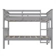 Dorel Living Dylan Twin Over Twin Wood Bunk Bed for Kids in Gray
