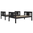Dorel Living Dylan Twin Over Twin Wood Bunk Bed for Kids in Black