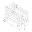 Dorel Living Dylan Twin Over Twin Wood Bunk Bed for Kids in Black