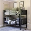 Dorel Living Dylan Twin Over Twin Wood Bunk Bed for Kids in Black