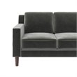 DHP Brynn 3 Seater Living Room Upholstered Sofa in Gray Velvet