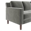 DHP Brynn 3 Seater Living Room Upholstered Sofa in Gray Velvet