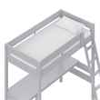 Dorel Living Harlan Wood Loft Bed with Ladder and GuardRail in Twin in Gray