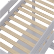 Dorel Living Harlan Wood Loft Bed with Ladder and GuardRail in Twin in Gray