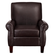 FlexLiving Faux Leather Club Chair in Brown