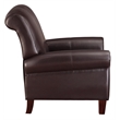 FlexLiving Faux Leather Club Chair in Brown