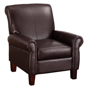 flexliving faux leather club chair in brown