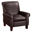 FlexLiving Faux Leather Club Chair in Brown