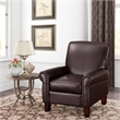 FlexLiving Faux Leather Club Chair in Brown